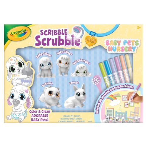 Crayola Scribble Scrubbie Baby Pets Nursery, Baby Animal Toys for Toddlers & Kids, Gift for Girls & Boys, Ages 3, 4, 5 - size: Small, style: Baby Pets