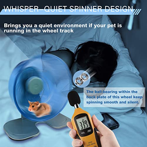 Hamster Exercise Wheel, Silent Spinner Hamster Running Wheels, Diameter 8.3 inch, Blue - color: Blue, size: 8.3 Inch