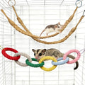 Sugar Glider Climbing Rope Toys Rat Cage Hanging Toys Small Animal Climbing Rings Cage Accessories for Flying Squirrel Sugar Glider Hamster Parrots - size: 3 Pcs