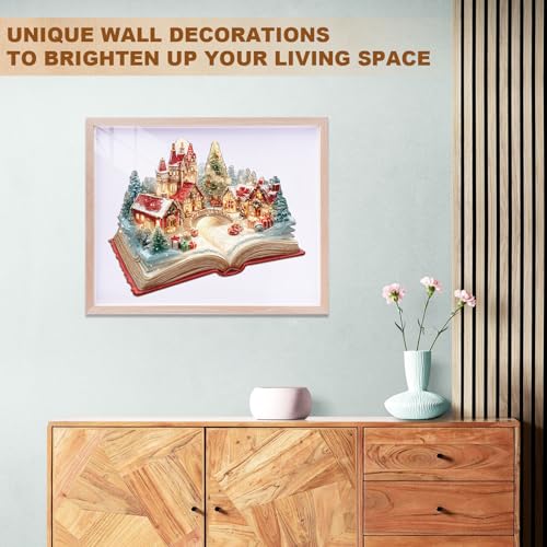 Christmas Magic Book Puzzles Adults Gifts Wooden 75 Pieces 8.5 * 6.8in - color: Christmas Magic Book, size: Small