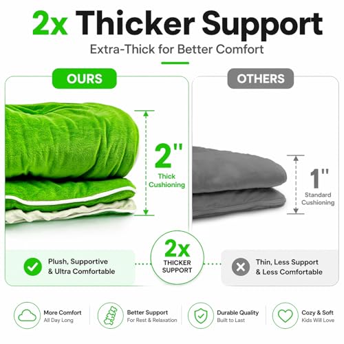 Kids Sleeping Bag, 3 in 1 Larger Plush Animal Toddler Nap Mat | Slumber Bag for Travel Sleepover Birthday Daycare Preschool Kindergarten, Boys Girls - color: Green Dinosaur, size: 61"*27