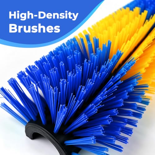 2 Packs Livestock Scratch Brush, Goats Brush Horse Scratching Post | Stiff Bristle, Itch Relief, Self-grooming, Full Massage, Livestock Scratching Brushes Set, with Cleaning Tool and Gloves - color: Blue