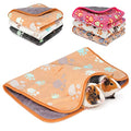 YUEPET 6Pcs Waterproof Guinea Pig Blankets Washable Small Animal Fleece Cage Liners Pet Soft Sleep Mat Pad Cover Warm Flannel Throw for Hamster Guinea Pig Rabbit Chinchilla Hedgehog Ferret