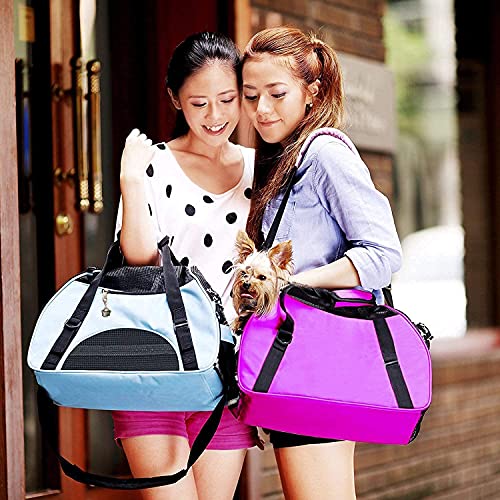 ZaneSun Cat Carrier,Soft-Sided Pet Travel Carrier for Cats,Dogs Puppy Comfort Portable Foldable Pet Bag Airline Approved (Small Rosered) - color: Small-RoseRed