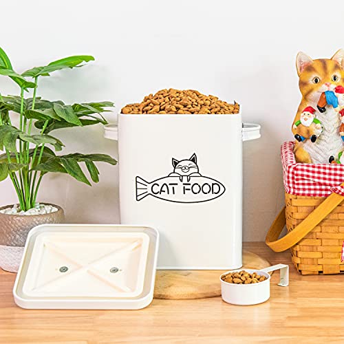 Vumdua Dog and Cat Food Storage Container, Farmhouse Pet Food Containers with Lid and Dry Food Scoop, Durable Airtight Great Gift for Pet Owners - size: Medium