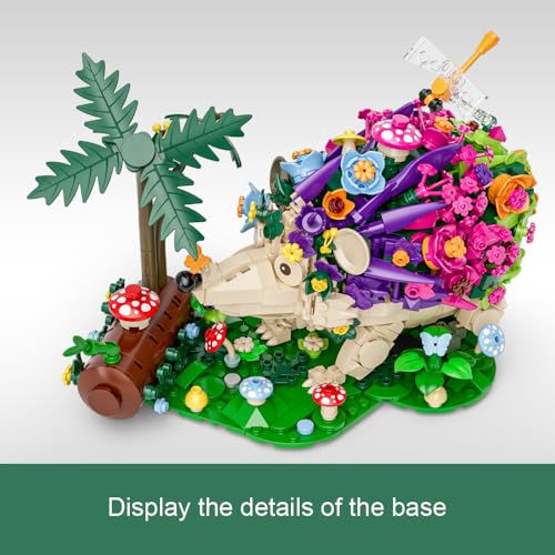 RiceBlock Hedgehog Building Sets, Flowers Animal Building Toys Collectible Gift ，Birthday Gifts Toys for Adults and Kids Age 6+(998 Pieces).