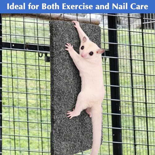 3 Pcs Sugar Glider Toys Climbing Mats Sugar Glider Cage Accessories for Sharpening Claws Small Pets Scratching Pads for Cage Wall Furniture Saving Space 9 × 7.5 Inch
