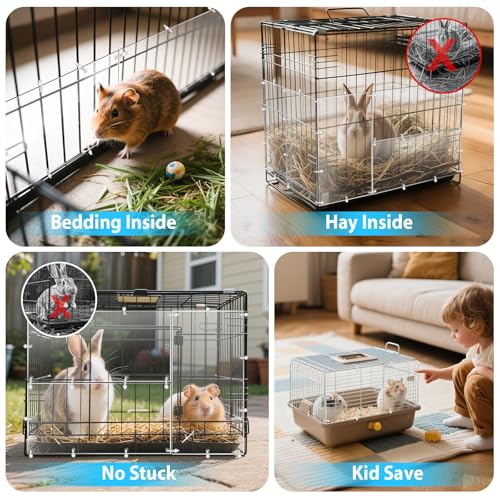 Harhana Cage-Guard, 6 Packs Clear Transparent Pet Cage Protector, Chew-Proof Barrier for Hamster, Rabbit, Bird Cages, DIY Customizable Edge Cover to Protect Wires & Prevent Mess