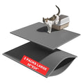 Pieviev 2 Packs Cat Litter Mat Double Layer Waterproof Urine Proof Trapping Mat (30''X24'', Gray) | Waterproof Urine Resistant Layer Litter Box Mat, Easy Collection, Soft on Kitty Paws, Gray Color for Indoor Cats - color: Gray
