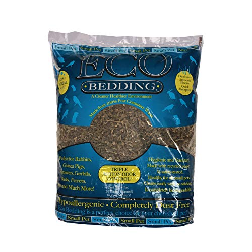 ECO BEDDING 99% Dust Free Paper Bedding for Small Animals, Odor Control, 3 lb (Expands to 60 L) - size: 3 lbs