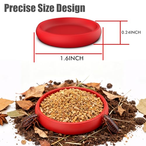 12-Pack Small Feeding Dish for Reptiles, Colorful Feeder Bowls for Isopods, Springtails, Dubia Roaches & Dwarf Invertebrates, Mini Food Bowls for Terrarium & Enclosure