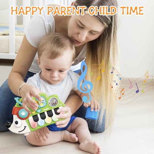 Baby Musical Toys for 1 Year Old Boy Girl, Light Up Music Developmental Learning Toy for Toddlers , Tummy Time Toy12 - 18 Months, Baby Birthday Gift (Hedgehog) - color: Hedgehog