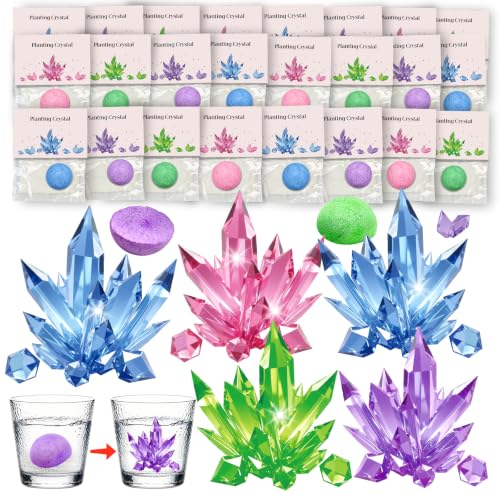 24Pcs Science Kit Crystal Growing Toys Party Favor Supply Gifts for Kids Classroom Goodiebags Gifts - color: 24pcs Usually