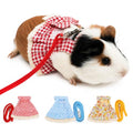 Guinea Pig Harness and Leash Set, Cute Red Plaid Small Animal Dress Vest for Ferrets, Chinchillas and Similar Pets, Adjustable Walking Outfit with 4FT Leash,Red Plaid, M,1530-4 - color: Red Plaid, size: M: 5-7" Neck, 9-10" Chest, GPig/Ferret