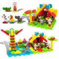 Picasso Toys PTB100 100pcs Hedgehog Block 3D Building Blocks Tiles Safari Theme Set Learning Playset STEM Toy Set Educational Kit Child Brain Development Preschool Kindergarten Toy for Age 3 & Up - color: 100pcs Safari
