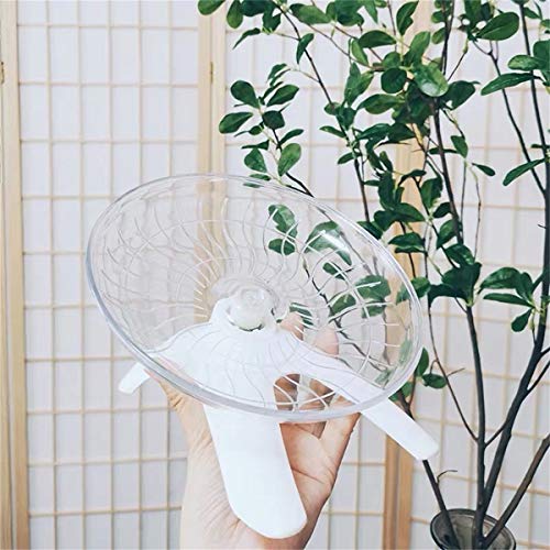 Hamster Flying Saucer Silent Running Exercise Wheel for Hamsters, Gerbils, Mice,Hedgehog and Other Small Pets Silent Running Wheel Hamster Wheel (White) - color: White