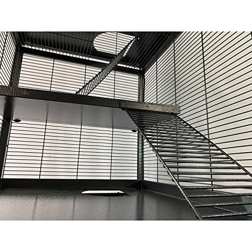 Mansion Cage (6-Level) - Durable 100% All-Metal Multi-Level Cage for Chinchillas, Rats, Ferrets, Prairie Dogs, Degus, Mice - size: 32.0"L x 22.0"W x 80.0"H