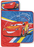 Jay Franco Kids Nap Mat with Embedded Pillow & Blanket – Soft 46"x20" Microfiber Sleeping Bag with Name Tag & Handle - style: Blue - Cars