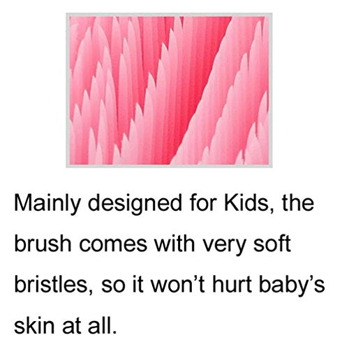 Baby Nail Brush, Kids Nail Scrubber Brush, Toddler Scrub Brush, Pink | Finger Nails Scrub Brush for Cleaning Fingernails Dirt Cleaner, Soft Bristle, For Baby Children, Cute Animal Bear Style - color: Pink