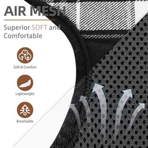 PUPTECK Soft Mesh Dog Harness and Leash Set Pet Puppy Cat Comfort Padded Vest No Pull Harnesses, Black, S - color: Black, size: S (NECK: 12", CHEST: 14"-18")