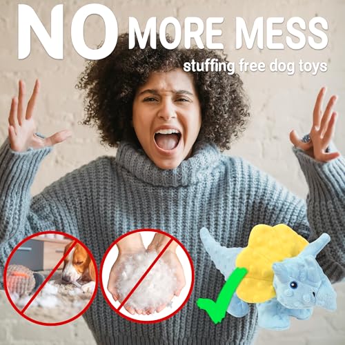 LECHONG No Stuffing Dog Toys for Aggressive Chewers, Squeaky Dog Toys for Large Medium and Small Dogs, Puppy Dog Chew Toys to Keep Them Busy Pack of 5 - size: 5pcs unstuffed dog toys