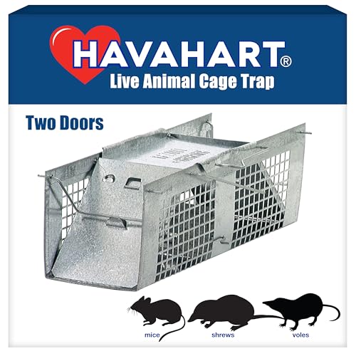 Havahart X-Small Animal Trap, 2-Door Humane Trap for Mice, Voles, Shrews | Humane Catch & Release Trap for Moles & Small Rodents, Galvanized Steel Mesh Construction, Weather-Resistant, Mouse Traps