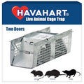Havahart X-Small Animal Trap, 2-Door Humane Trap for Mice, Voles, Shrews | Humane Catch & Release Trap for Moles & Small Rodents, Galvanized Steel Mesh Construction, Weather-Resistant, Mouse Traps