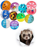 10-Pack Ferret Ball Toys Ferrets, PP Material | Interactive Play, Solo Play, Non-Toxic, Built-In Bell, 1.5 in - 2.2 in - size: 1.5'' - 2.2''