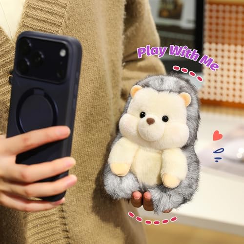 Ditucu Palm-Sized Hedgehog Stuffed Animals Cute Soft Plush Doll Small Plushies Toys Gifts for Kids Grey 6 inch - style: Hedgehog