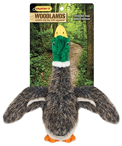 Ruffin' It Woodlands Mallard Stuffed Plush Dog Toy, Small - size: Small, style: Mallard Duck