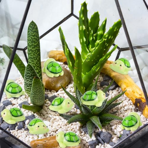 40 Pieces Tiny Turtles for Dollhouse Mini Resin Animals Mini Green Turtles for Fairy Garden Micro Moss Landscape Home Decor - style: Turtle