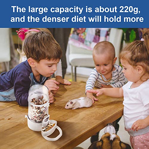 2 Packs Pet Feeder and Waterer, Self Dispensing Automatic Hamster Feeder, Food and Water Dispenser Set,Small Animal Dog Cat Pet Food Bowl, for Dogs Cats Pets Animals, 16x14cm, Blue (Clean) - color: Clean