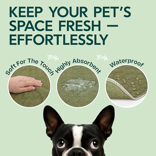 Washable Pee Pads for Dogs 23x35 – Reusable Puppy Pads for Pee Potty Training & Indoor Dog Potty – Nonslip & Large Waterproof Pet Mat, Whelping Pad - color: 1 Pee Pad