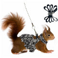 Guinea Pig Harness Skirt Clothes and Leash, Adjustable Hamster Ferret Harness and Leash Set, No Pull Walking Vest for Ferrets, Chinchillas and Similar Small Animals (Black S - color: Black, size: S