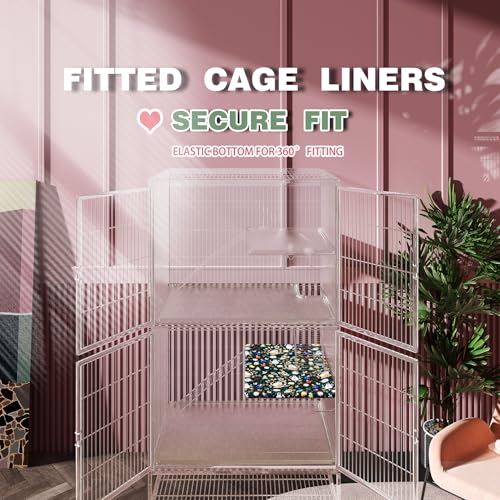 Ferret Cage Liner for Ferret Nation & Critter Nation Cage | Washable Bedding, Leakproof Cage Accessories for Ferrets, Chinchillas, Rats & Other Small Animals (Shelf Liner) - style: Shelf Liner