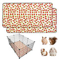 2 Pack Guinea Pig Cage Liners, 28"x 42" Washable Waterproof Bedding for Rabbit, Bunny, Hamster & Small Animals, Reusable Super Absorbent Pee Pads for C&C Cage, Strawberry Print - size: 28x42 inch 2pack