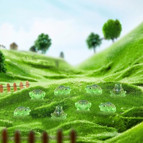 HOMICO 40 Pieces Mini Frogs Resin Tiny Animals for Crafts Dollhouse Fairy Garden Micro Moss Landscape Aquarium Potted Plant Decor - style: Frogs