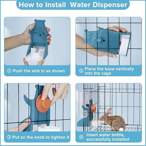 Kenond 17oz Bird Water Dispenser, Guinea Pig Water Bottle No Drip | Suitable for Birds, Guinea Pigs, Rabbits, and Other Small Animals