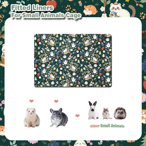 Ferret Cage Liner for Ferret Nation & Critter Nation Cage | Washable Bedding, Leakproof Cage Accessories for Ferrets, Chinchillas, Rats & Other Small Animals(Bottom Pan Liner) - style: Bottom Pan Liner