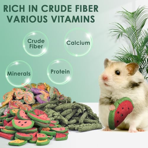 KATUMO 3PCS Rabbit Chew Treats - Mixed Natural Timothy Hay Pumpkin Carrot Beet Spinach Chew Toys for Rabbit Guinea Pig Hamster Bunny Chinchilla Gerbil Small Rodent Pets - size: 2.5"L x 4.7"W x 7.6"Th