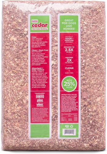 Pick Pets Red Cedar Bedding for Dogs, Rabbits and Horses | 100% Pet-Safe Material | All-Natural | Zero Artificial or Unsafe Chemicals, 24L