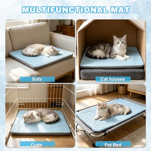 Cooling Dog Mat, 23"x34" Self-Cooling Dog Pad, Cooling Pad for Large Dogs, Refrigerable Long-Lasting Cooling, Non-Slip Summer Pet Mat, Dog Cooling Pad for Indoor Outdoor Kennel & Car - size: 23.0"L x 34.0"W x 1"Th