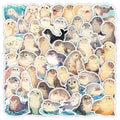 50Pcs Cute Seal Stickers, Ocean Animal Waterproof Vinyl Stickers, Kawaii Sea Lion Decals for Water Bottles Laptop Journal, Scrapbook, Cup, Skateboard, Marine Theme Party Favors for Kids Teens - color: Seal-10