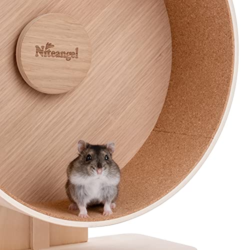 Niteangel Replacement Cork Running Track - Fits for Wooden Hamster Wheel Series | Acrylic Hamster Exercise Wheel w/Cork Track | Dark Cloud Hamster Wheel Series (Wooden Series, Medium)