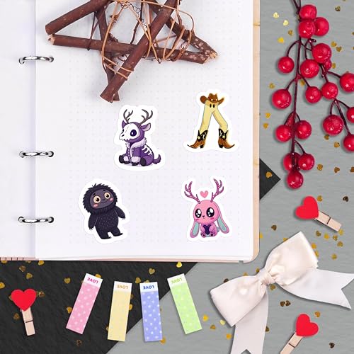 100Pcs Cryptid Stickers Waterproof, Decals - Cryptids Gifts, Party Supplies - Gift for Women & Men - color: Cryptid Stickers