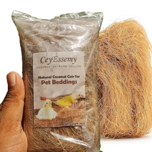 Coconut Fiber for Bird Nests Bird Nesting Material Coconut Bird Nest Finch Coconut Fiber Pet Bedding Substrate for Laying Eggs, Resting Materials, Hummingbird Parakeet Lovebirds