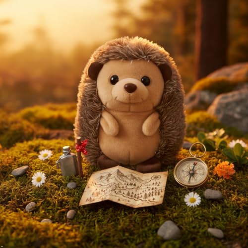 The Petting Zoo Hedgehog Stuffed Animal Plushie, Gifts for Kids, Wild Onez Babiez Wildlife Animals, Hedgehog Plush Toy 6 inches - color: Hedgehog