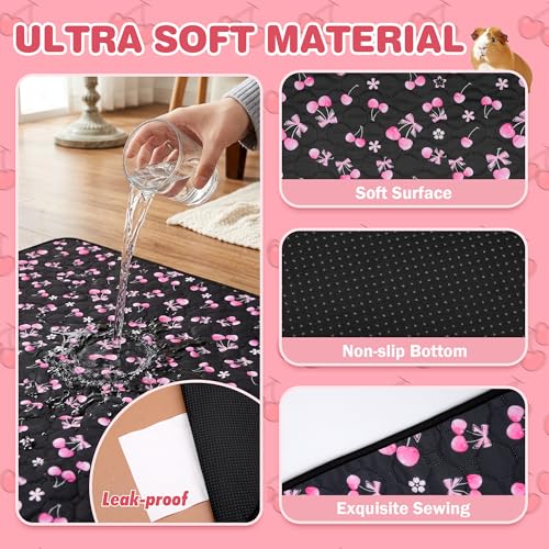 2 Pack Guinea Pig Cage Liner, 24" x 48" Washable Reusable Guinea Pig Liner, Super Absorbent Waterproof Leak-Proof Pet Pee Pad Mats, Guinea Pig Mats - size: ZZ 24*48"(2PCS)