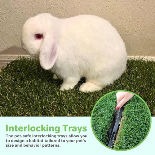 Gotta Go Grass for Small Animals – Natural Real Grass Bedding & Pet Resting Pad, Grass Potty Pad for Rabbits, Guinea Pigs, Hamsters, and Small Pets, Odor Absorbent Grass Mat (With Tray 16" x 24") - size: With Tray 1- Pack