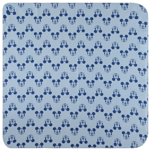 Disney Baby 4-Pack Receiving Blankets — 100% Cotton Flannel, 28" x 28" — Available in Mickey, Minnie, Pooh, Stitch or Angel — Soft Swaddle, Burp & Stroller Blankets — Gift-Ready with Ribbon Bow - color: Mickey Mouse Cool Poses